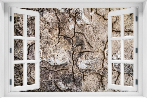 Fototapeta Naklejka Na Ścianę Okno 3D - Grunge concrete cement wall with crack in industrial building, great for your design and texture background