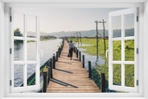 Fototapeta Naklejka Na Ścianę Okno 3D - Inle lake is one of the most important touristic site of Myanmar, this is related to the zone of Maing Touk village on the east side of the lake
