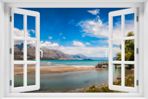 Fototapeta Naklejka Na Ścianę Okno 3D - Unspoiled alpine scenery at Kinloch Wharf, New Zealand