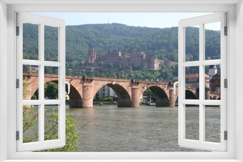 Fototapeta Naklejka Na Ścianę Okno 3D - bridge in heidelberg