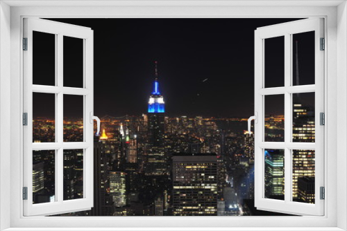 Fototapeta Naklejka Na Ścianę Okno 3D - Night view of New York city.