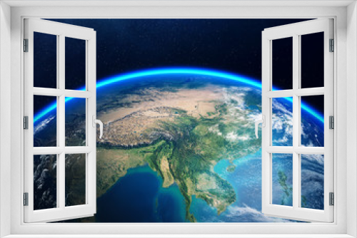 Fototapeta Naklejka Na Ścianę Okno 3D - Earth from space Asia