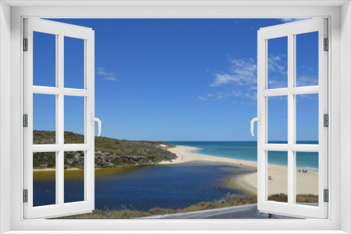 Fototapeta Naklejka Na Ścianę Okno 3D - Tourism summer holiday destination western Australia Moore river white sand dark blue beach beach