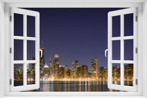 Fototapeta Naklejka Na Ścianę Okno 3D - Chicago at Night