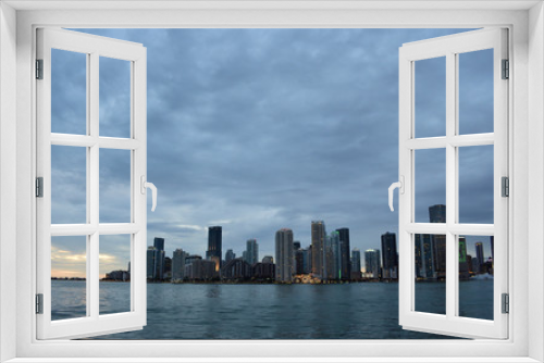 Fototapeta Naklejka Na Ścianę Okno 3D -  side of Miami downtown