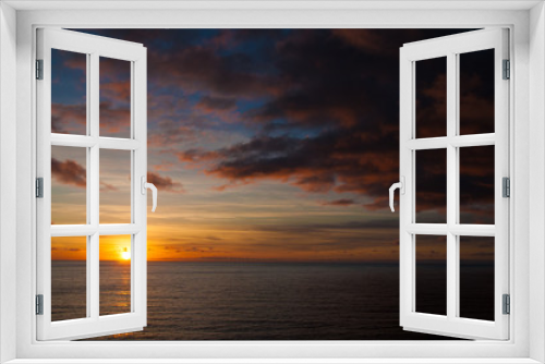 Fototapeta Naklejka Na Ścianę Okno 3D - Sonnenuntergang vor Ponta do Sol