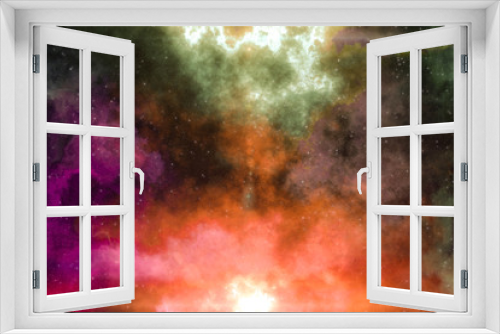 Fototapeta Naklejka Na Ścianę Okno 3D - High definition star field, colorful night sky space. Nebula and galaxies in space. Astronomy concept background.