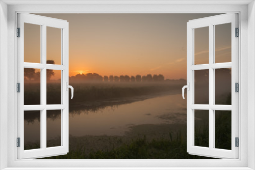 Fototapeta Naklejka Na Ścianę Okno 3D - Sonnenaufgang über der Havel