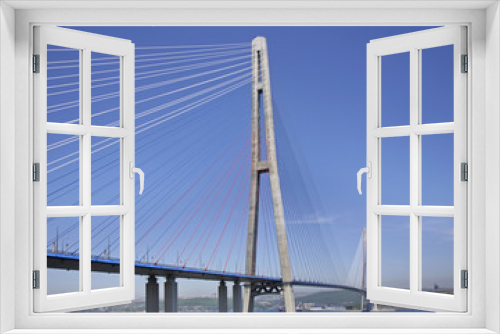 Fototapeta Naklejka Na Ścianę Okno 3D - Russian bridge in Vladivostok. Russia