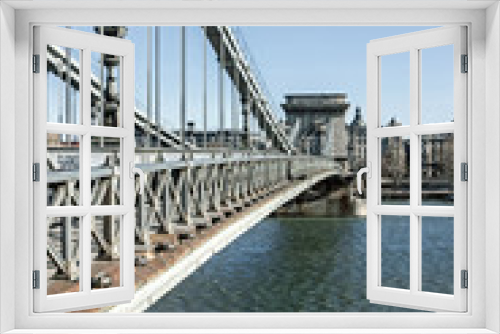 Fototapeta Naklejka Na Ścianę Okno 3D - Szechenyi Chain Bridge in Budapest
