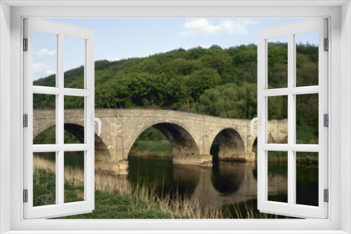 Fototapeta Naklejka Na Ścianę Okno 3D - The tranquil River Wye near Goodrich, Herefordshire, UK