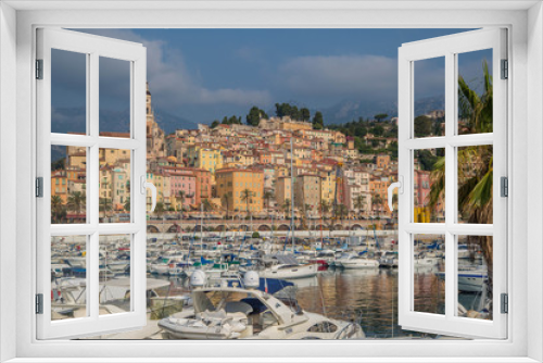 Fototapeta Naklejka Na Ścianę Okno 3D - Panorama und Sehenswürdigkeiten von Menton, Provence, Cote d Azur, Frankreich