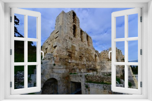 Fototapeta Naklejka Na Ścianę Okno 3D - アテネの夜景とギリシャ正教会