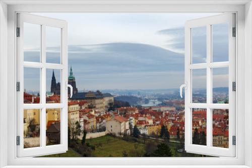 Fototapeta Naklejka Na Ścianę Okno 3D - View of Prague old town