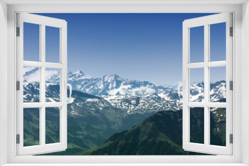 Fototapeta Naklejka Na Ścianę Okno 3D - Snow Mountain Range Landscape at Alps, Switzerland