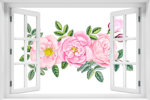Fototapeta Naklejka Na Ścianę Okno 3D - pink rose
