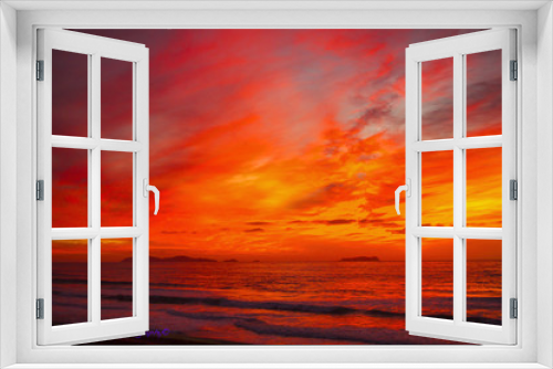 Fototapeta Naklejka Na Ścianę Okno 3D - Red Sunset