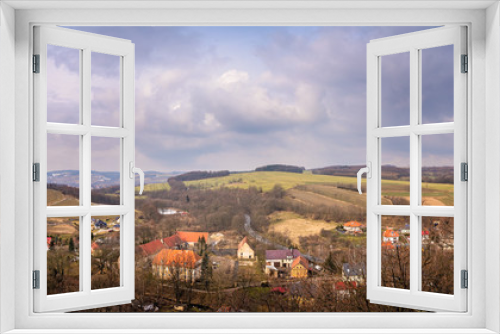 Fototapeta Naklejka Na Ścianę Okno 3D - Panorama of the small Bolkow town
