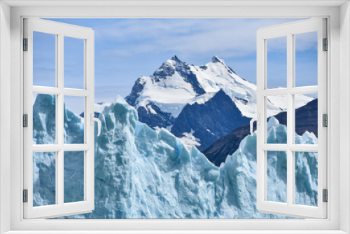 Fototapeta Naklejka Na Ścianę Okno 3D - Perito Moreno glacier and Andes mountains, Parque Nacional Los Glaciares, UNESCO World Heritage Site, El Calafate, Argentina