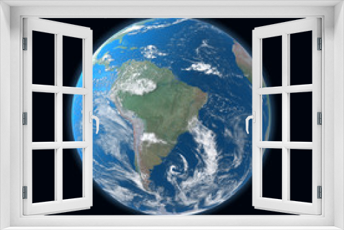 Fototapeta Naklejka Na Ścianę Okno 3D - high detailed globe map, South America