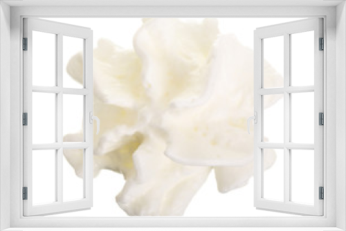 Fototapeta Naklejka Na Ścianę Okno 3D - whipped cream or meringue isolated on white background. Top view. Flat lay