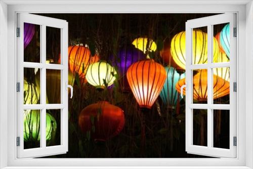 Fototapeta Naklejka Na Ścianę Okno 3D - chinese lanterns at night