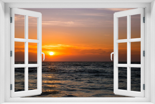 Fototapeta Naklejka Na Ścianę Okno 3D - Beautiful Sunset over Adriatic Sea in Italy, Europe