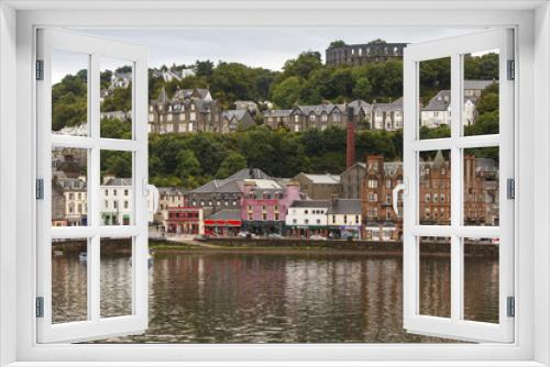 Fototapeta Naklejka Na Ścianę Okno 3D - Oban, Scotland / United Kingdom - Jul 09 2017: view of town and harbour.