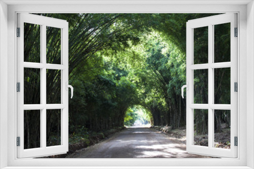 Fototapeta Naklejka Na Ścianę Okno 3D - Bamboo tunnel
