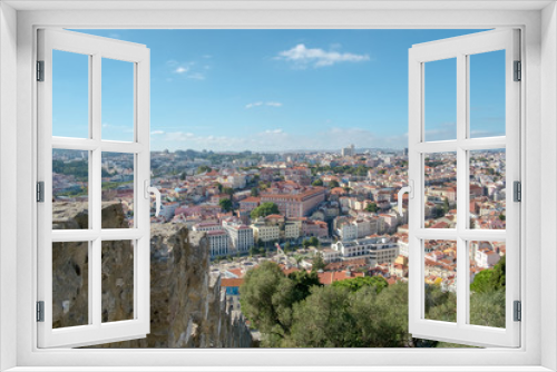 Fototapeta Naklejka Na Ścianę Okno 3D - View from Lisbon Castle