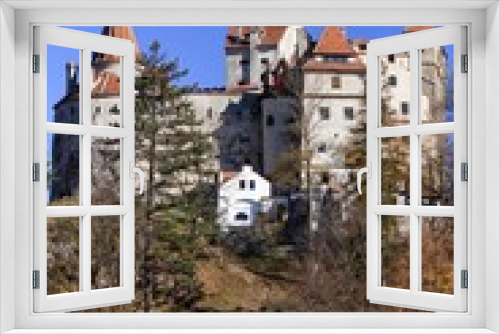 Fototapeta Naklejka Na Ścianę Okno 3D - Medieval Bran castle. Brasov Transylvania, Romania