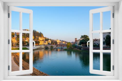 Fototapeta Naklejka Na Ścianę Okno 3D - Verona cityscape view
