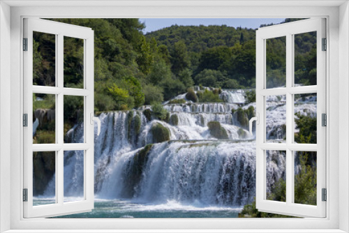 Fototapeta Naklejka Na Ścianę Okno 3D - Wasserfall Kroatien