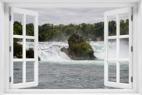 Fototapeta Naklejka Na Ścianę Okno 3D - An other view of Rheinfall, in Switzerland
