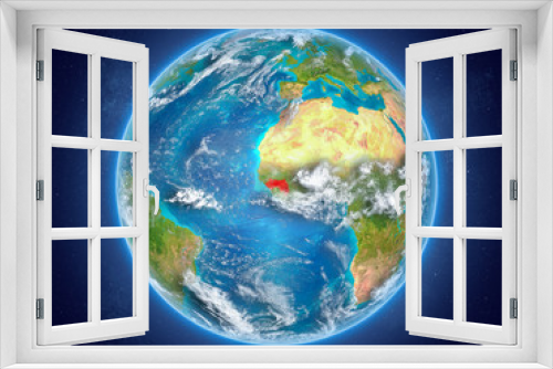 Fototapeta Naklejka Na Ścianę Okno 3D - Guinea on planet Earth in space