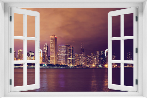 Fototapeta Naklejka Na Ścianę Okno 3D - Chicago Downtown