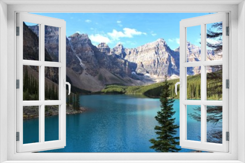 Fototapeta Naklejka Na Ścianę Okno 3D - Lake Mountains Blue