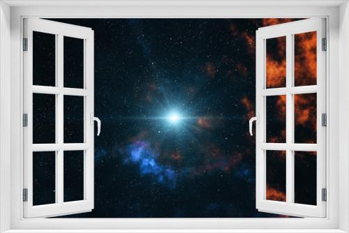 Fototapeta Naklejka Na Ścianę Okno 3D - Big Bang in Space, The Birth of the Universe 3d illustration