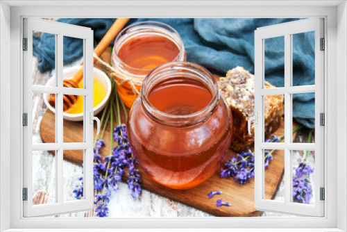 Fototapeta Naklejka Na Ścianę Okno 3D - Honey and lavender