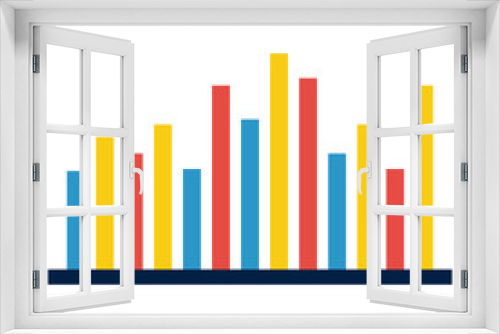 statistics business bar graph diagram image  vector illustration