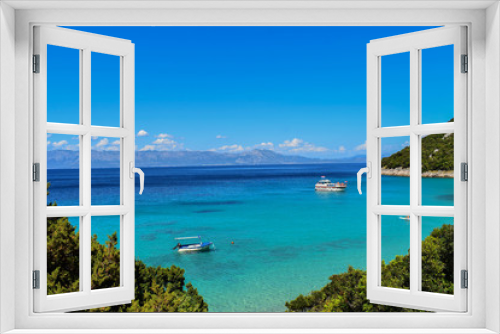 Fototapeta Naklejka Na Ścianę Okno 3D - beautiful landscape over Adriatic sea in Croatia clear blue water   