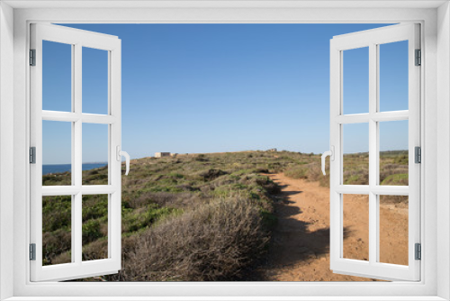 Fototapeta Naklejka Na Ścianę Okno 3D - trail on the coast, riserva naturale orientata oasi faunistica di vendicari