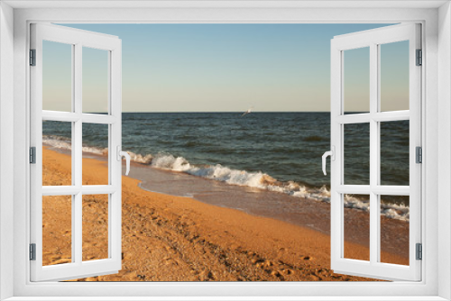 Fototapeta Naklejka Na Ścianę Okno 3D - The sandy coast of the Black sea