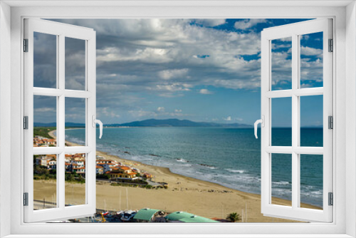 Fototapeta Naklejka Na Ścianę Okno 3D - Editorial: 9th October 2017: Castiglione della Pescaia, Italy. Landscape seaside panoramic view.