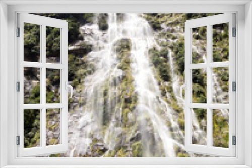 Fototapeta Naklejka Na Ścianę Okno 3D - Waterfall, Doubtful Sound, Fiordland National Park