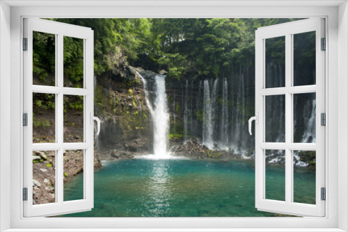 Fototapeta Naklejka Na Ścianę Okno 3D - 富士の湧水