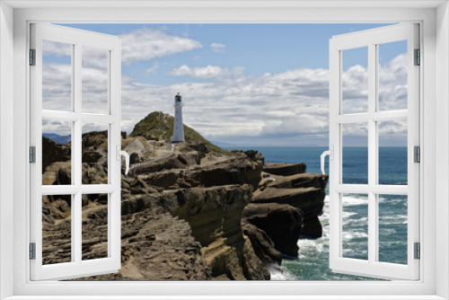 Fototapeta Naklejka Na Ścianę Okno 3D - New Zealand. Castle Point Lighthouse. Travel