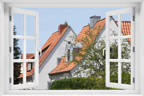 Fototapeta Naklejka Na Ścianę Okno 3D - Wohnhäuser, Einfamilienhäuser, Wohngebäude