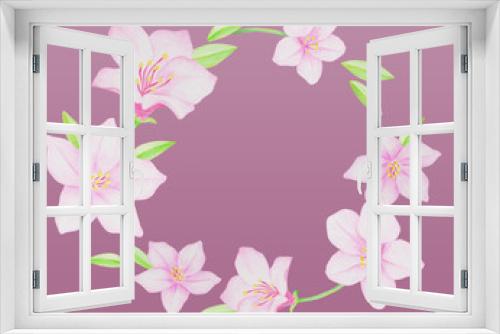 Fototapeta Naklejka Na Ścianę Okno 3D - Flower illustration. Azalea.