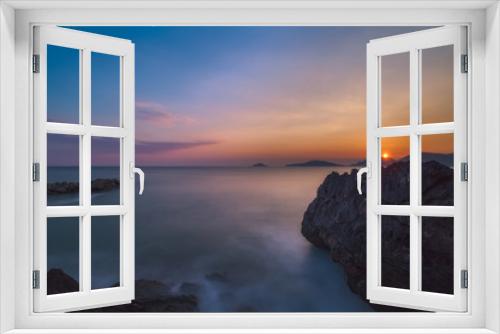 Fototapeta Naklejka Na Ścianę Okno 3D - Tramonto tellaro